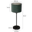 Mexlite Bordlampe NOOR 1-flamme E27 IP20, sort dæmpbar