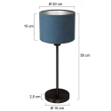 Mexlite Bordlampe NOOR 1-flamme E27 IP20, sort dæmpbar