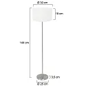 Mexlite Standerlampe NOOR E27 IP20, dæmpbar