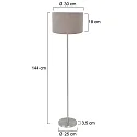 Mexlite Standerlampe NOOR E27 IP20, dæmpbar