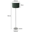 Mexlite Standerlampe NOOR E27 IP20, dæmpbar
