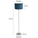 Mexlite Standerlampe NOOR 1-flamme E27 IP20, stål dæmpbar