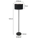 Mexlite Standerlampe NOOR E27 IP20, dæmpbar