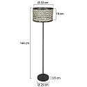 Mexlite Standerlampe NOOR E27 IP20, dæmpbar