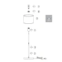 Mexlite Standerlampe NOOR 1-flamme E27 IP20, sort dæmpbar