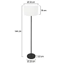 Mexlite Standerlampe NOOR E27 IP20, dæmpbar