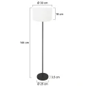 Mexlite Standerlampe NOOR 1-flamme E27 IP20, sort dæmpbar