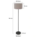 Mexlite floor lamp NOOR 1 flame E27 IP20, black dimmable