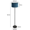 Mexlite floor lamp NOOR E27 IP20, dimmable
