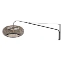 Steinhauer Væglampe MAZE NATURAL 1-flamme E27 IP20, sort dæmpbar