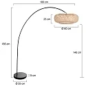 Mexlite Standerlampe SOLVA E27 IP20, dæmpbar