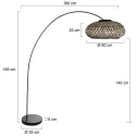 Mexlite floor lamp SOLVA E27 IP20, dimmable