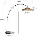 Mexlite floor lamp SOLVA E27 IP20, dimmable