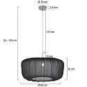 Steinhauer Pendel SPARKLED LIGHT E27 IP20, dæmpbar