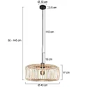 Steinhauer Pendel SPARKLED LIGHT E27 IP20, dæmpbar