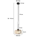 Steinhauer Pendel SPARKLED LIGHT E27 IP20, dæmpbar