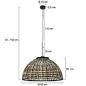 Steinhauer Pendel SPARKLED LIGHT E27 IP20, dæmpbar
