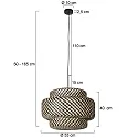 Steinhauer Pendel SPARKLED LIGHT E27 IP20, dæmpbar
