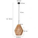anne light & home Pendel ROPEX 1-flamme E27 IP20, sort dæmpbar