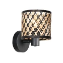 Mexlite Væglampe SUMBA 1-flamme E14 IP20, sort dæmpbar