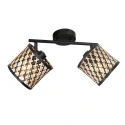 Mexlite Loftlampe SUMBA 2-flammer E14 IP20, sort dæmpbar