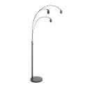 anne light & home floor lamp SPARKLED LIGHT 3 flames E27 IP20, black dimmable