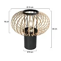 anne light & home Bordlampe BLOEBA E27 IP20, dæmpbar