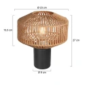 anne light & home Bordlampe ROPEX 1-flamme E27 IP20, sort dæmpbar