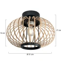 anne light & home ceiling luminaire SILVA 1 flame E27 IP20, black dimmable