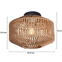 anne light & home Loftlampe BLOEBA E27 IP20, dæmpbar