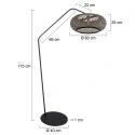 anne light & home Standerlampe ZIG-ZAG E27 IP20, dæmpbar
