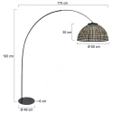anne light & home Buelampe CURVE 1-flamme E27 IP20, sort dæmpbar