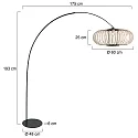 anne light & home Standerlampe CURVE E27 IP20, dæmpbar