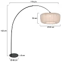 anne light & home Standerlampe CURVE E27 IP20, dæmpbar