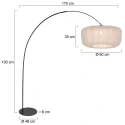 anne light & home Buelampe CURVE 1-flamme E27 IP20, sort dæmpbar