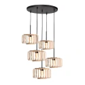 Mexlite Pendel BREEZA BEACH 5-flammer E27 IP20, sort dæmpbar