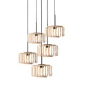 Mexlite Pendel BREEZA BEACH 5-flammer E27 IP20, sort dæmpbar