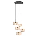 Mexlite Pendel BREEZA BEACH 5-flammer E27 IP20, sort dæmpbar