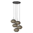 Pendel NOX LIGHT 5-flammer E27 IP20, sort dæmpbar