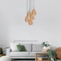 anne light & home Pendel ROPEX 5-flammer E27 IP20, sort dæmpbar