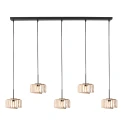 Mexlite Pendel BREEZA BEACH 5-flammer E27 IP20, sort dæmpbar