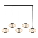 anne light & home pendant luminaire SILVA 5 flames E27 IP20, black dimmable