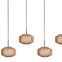 anne light & home Pendel ROPEX 5-flammer E27 IP20, sort dæmpbar