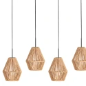 anne light & home Pendel ROPEX 5-flammer E27 IP20, sort dæmpbar
