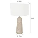 anne light & home table lamp TRAVINO E27 IP20, dimmable