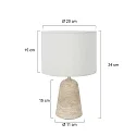 anne light & home Bordlampe TRAVINO E27 IP20, dæmpbar