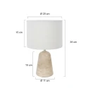 anne light & home Bordlampe TRAVINO E27 IP20, dæmpbar