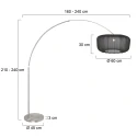 Steinhauer Standerlampe SPARKLED LIGHT E27 IP20, dæmpbar