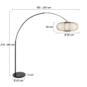 Steinhauer floor lamp SPARKLED LIGHT 1 flame E27 IP20, black dimmable