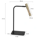 Steinhauer Bordlampe ALISIO 1-flamme IP20, messing dæmpbar